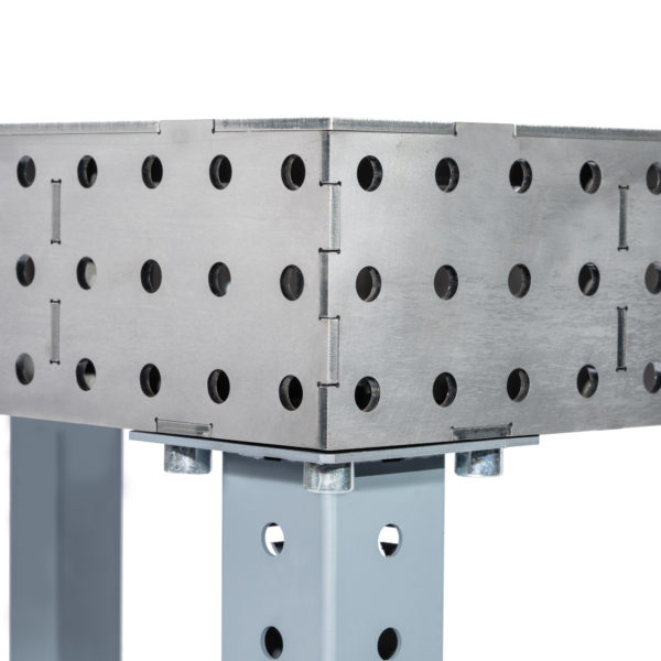 Schweißtisch - 1200 x 800 x 150 mm - Plattenstärke 10mm - Lochsystem 16mm – Bild 3