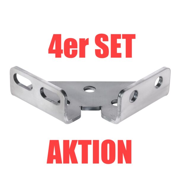 4er Set - Kantwinkel für Schweißtisch 90° - Lochsystem 16mm