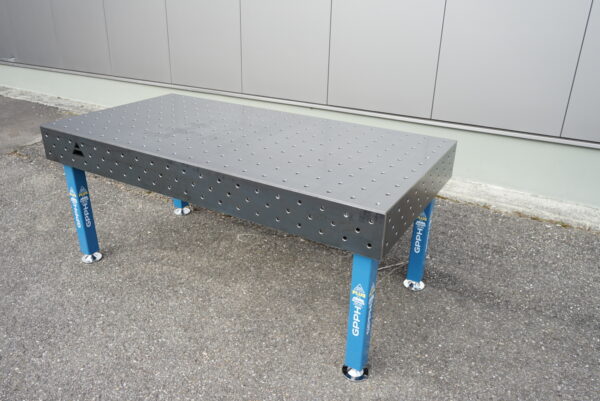 Schweißtisch GPPH PLUS- 2000 x 1000 x 200 mm - Plattenstärke 12 mm - D16mm mit Linienraster – Bild 6